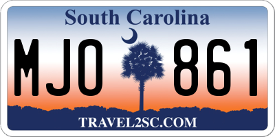 SC license plate MJO861