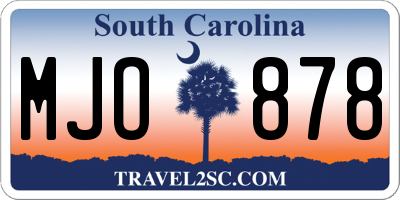 SC license plate MJO878