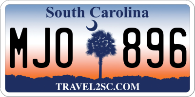 SC license plate MJO896