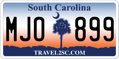 SC license plate MJO899