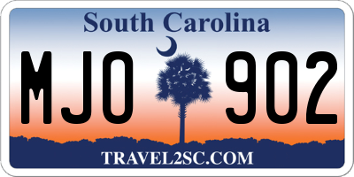 SC license plate MJO902