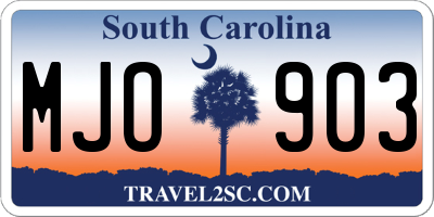SC license plate MJO903
