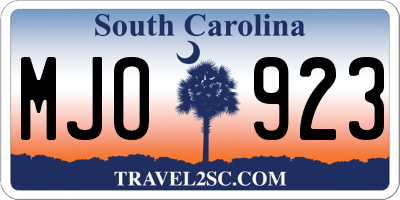 SC license plate MJO923