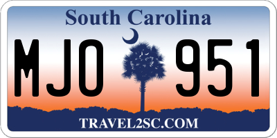 SC license plate MJO951