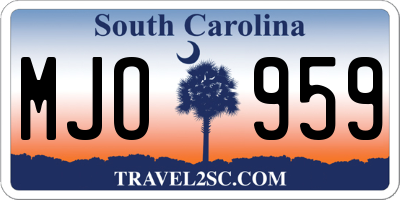 SC license plate MJO959