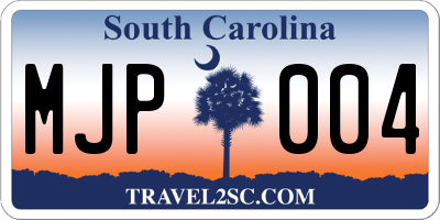 SC license plate MJP004