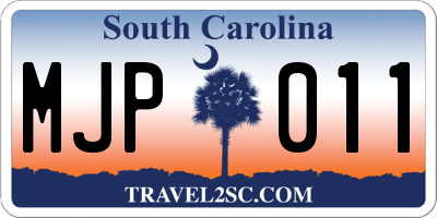 SC license plate MJP011