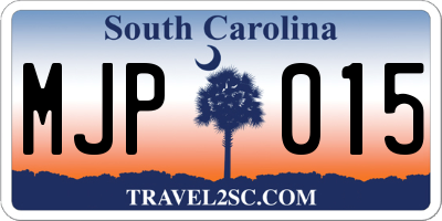 SC license plate MJP015