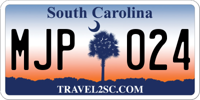SC license plate MJP024