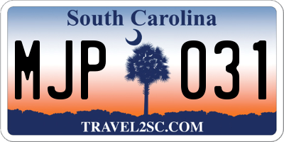 SC license plate MJP031