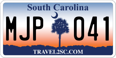 SC license plate MJP041