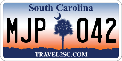 SC license plate MJP042