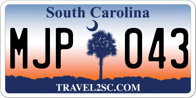 SC license plate MJP043