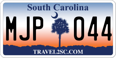 SC license plate MJP044