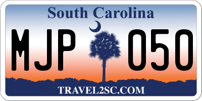 SC license plate MJP050