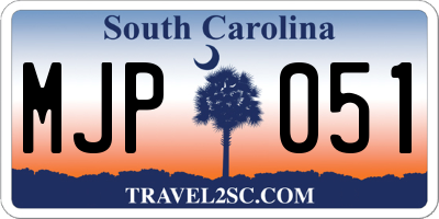 SC license plate MJP051