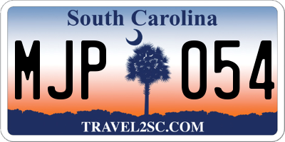 SC license plate MJP054