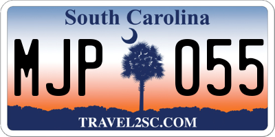 SC license plate MJP055