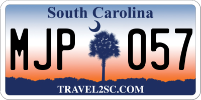 SC license plate MJP057