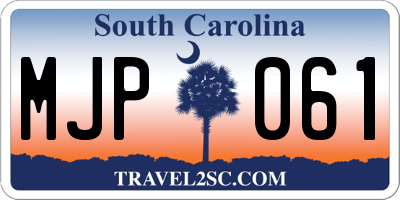 SC license plate MJP061