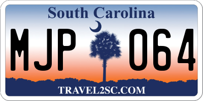 SC license plate MJP064