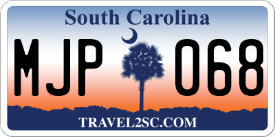 SC license plate MJP068