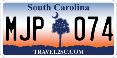 SC license plate MJP074