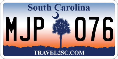 SC license plate MJP076