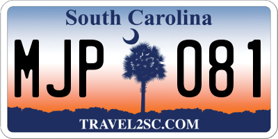 SC license plate MJP081