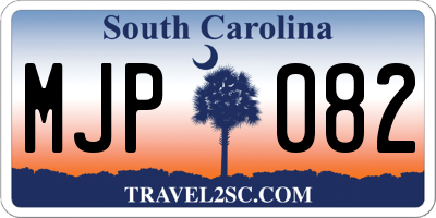SC license plate MJP082