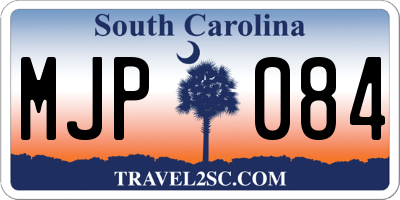 SC license plate MJP084