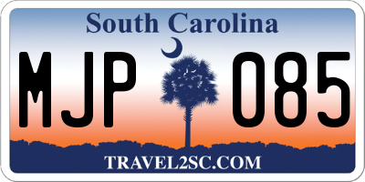 SC license plate MJP085