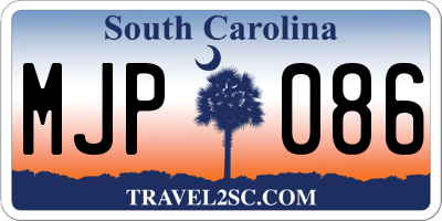 SC license plate MJP086