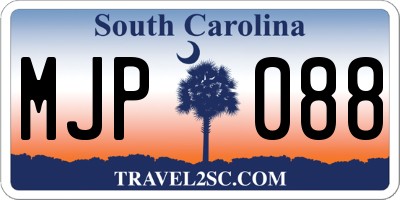 SC license plate MJP088