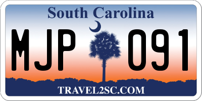 SC license plate MJP091