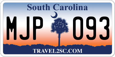 SC license plate MJP093