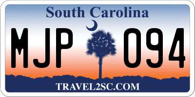 SC license plate MJP094