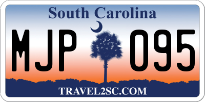 SC license plate MJP095