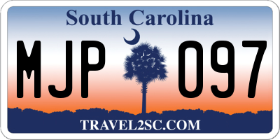 SC license plate MJP097