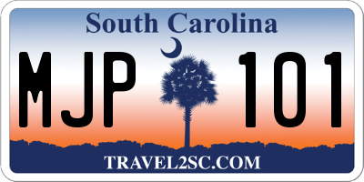 SC license plate MJP101