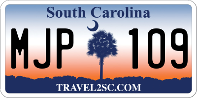 SC license plate MJP109