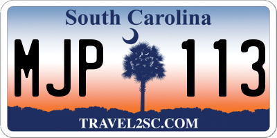SC license plate MJP113