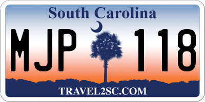 SC license plate MJP118