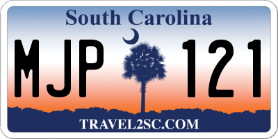 SC license plate MJP121