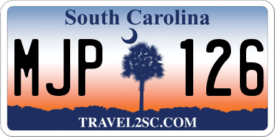 SC license plate MJP126
