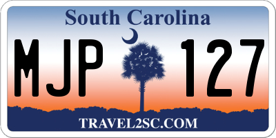 SC license plate MJP127