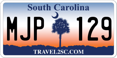 SC license plate MJP129