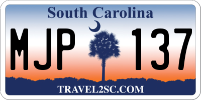 SC license plate MJP137
