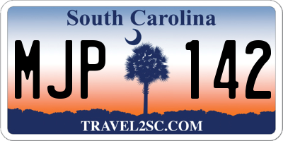 SC license plate MJP142