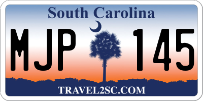 SC license plate MJP145